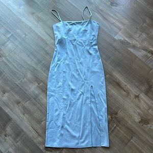 Lovers & Friends pale blue slit dress